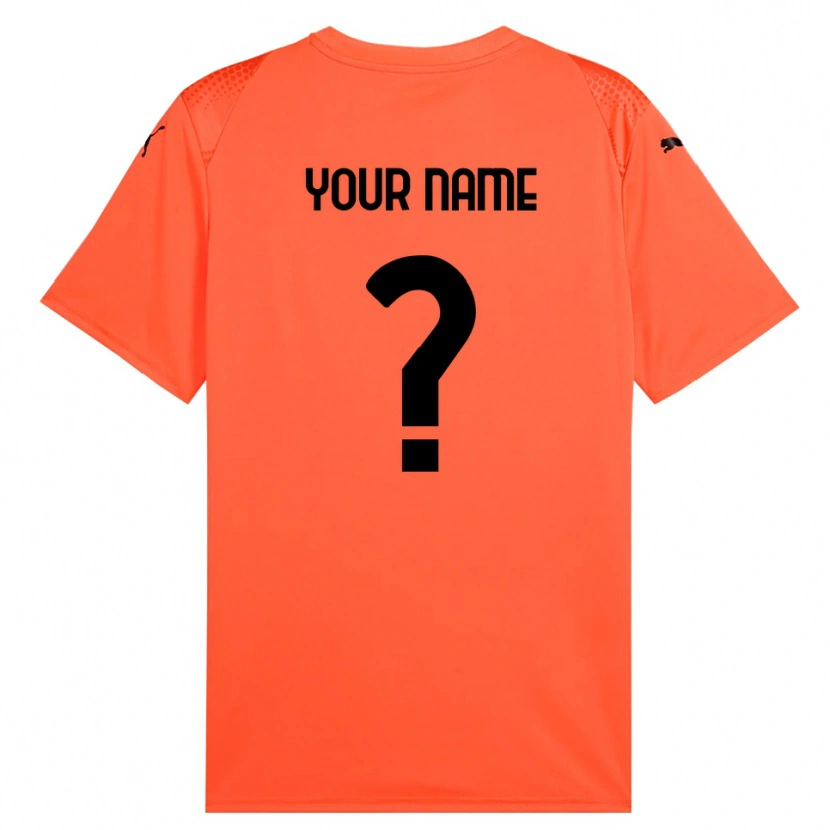 Danxen Børn US Salernitana 1919 Orange Sort Målmandstrøje 2025/26 Trøje T-shirt