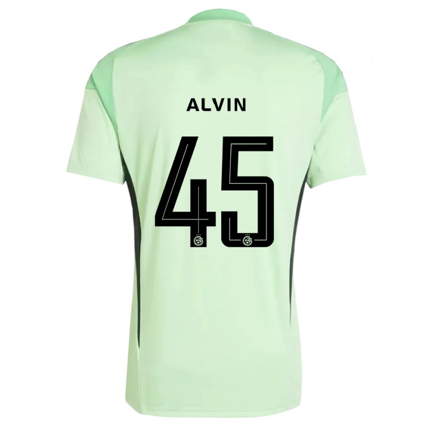 Danxen Børn Glenn Alvin #45 Lys Grøn Sort Målmandstrøje 2025/26 Trøje T-shirt