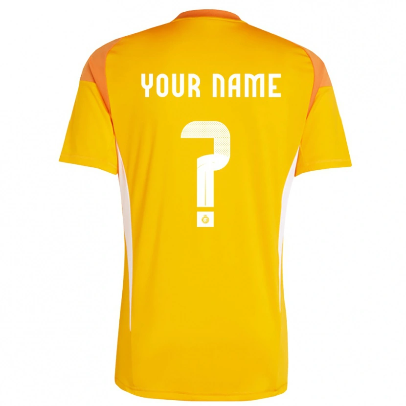 Danxen Børn Al-Nassr Orange Gul Hvid Målmandstrøje 2025/26 Trøje T-shirt