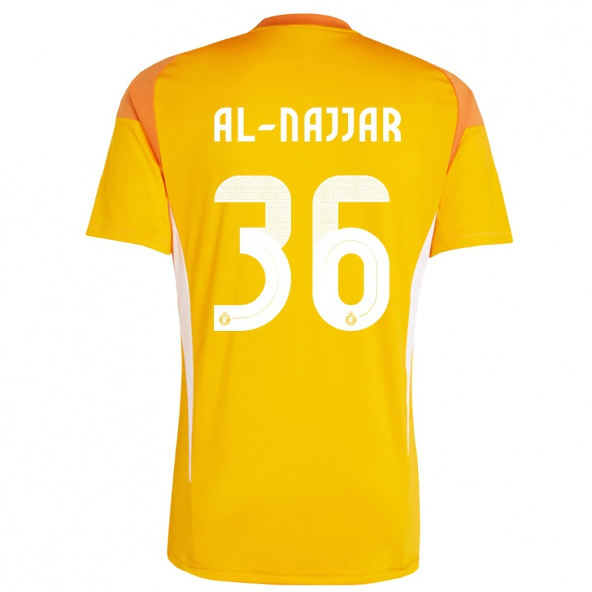 Danxen Børn Raghed Al-Najjar #36 Orange Gul Hvid Målmandstrøje 2025/26 Trøje T-shirt