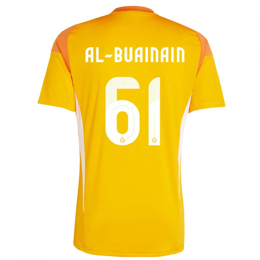 Danxen Børn Mubarak Al-Buainain #61 Orange Gul Hvid Målmandstrøje 2025/26 Trøje T-shirt