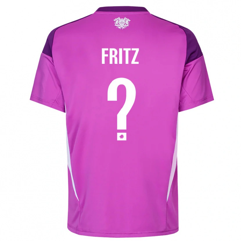 Danxen Børn Gustav Fritz #0 Lilla Lilla Hvid Målmandstrøje 2025/26 Trøje T-shirt