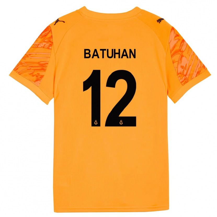 Danxen Børn Batuhan Şen #12 Mørk Orange Sort Målmandstrøje 2025/26 Trøje T-shirt