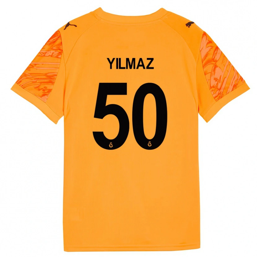 Danxen Børn Jankat Yılmaz #50 Mørk Orange Sort Målmandstrøje 2025/26 Trøje T-shirt