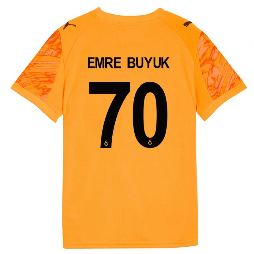Danxen Børn Enes Emre Büyük #70 Mørk Orange Sort Målmandstrøje 2025/26 Trøje T-shirt