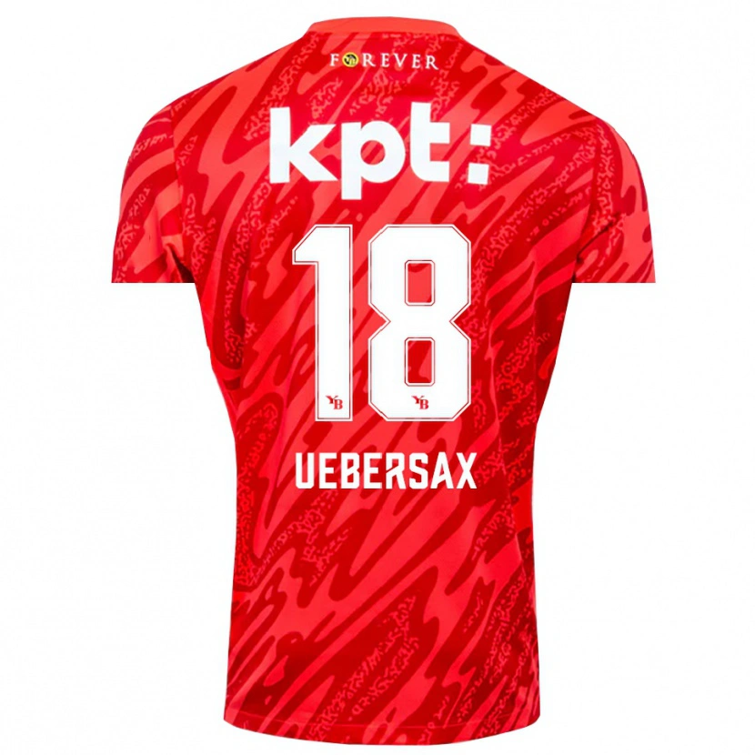 Danxen Børn Jan Uebersax #18 Rød Hvid Målmandstrøje 2025/26 Trøje T-shirt