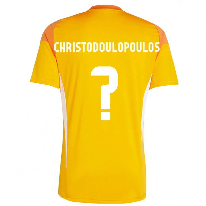 Danxen Børn Giannis Christodoulopoulos #0 Orange Hvid Målmandstrøje 2025/26 Trøje T-shirt