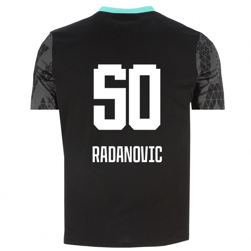 Danxen Børn Savo Radanovic #50 Dæmpet Grå Sort Målmandstrøje 2025/26 Trøje T-shirt