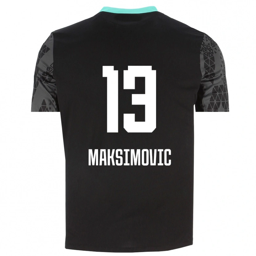 Danxen Børn Filip Maksimovic #13 Dæmpet Grå Sort Målmandstrøje 2025/26 Trøje T-shirt