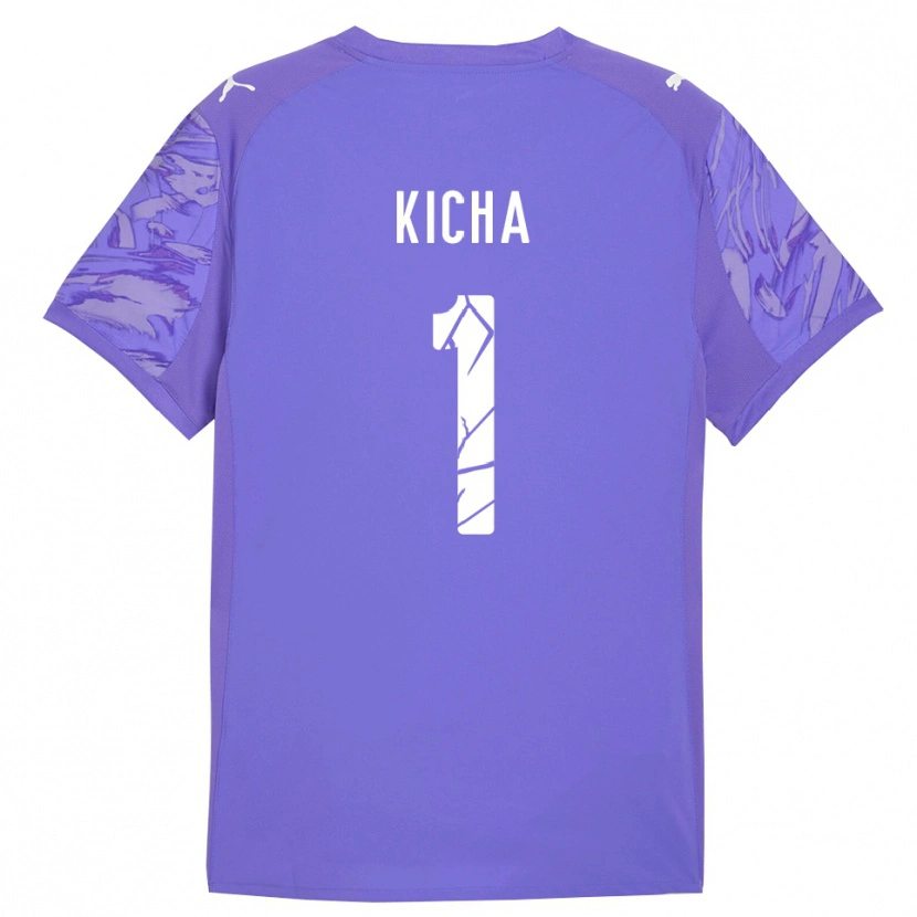 Danxen Børn Tymofiy Kicha #1 Lilla Lilla Målmandstrøje 2025/26 Trøje T-shirt