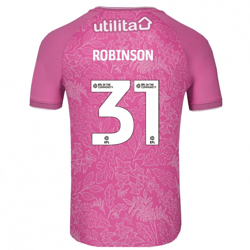 Danxen Børn Leah Robinson #31 Pink Sort Målmandstrøje 2025/26 Trøje T-shirt