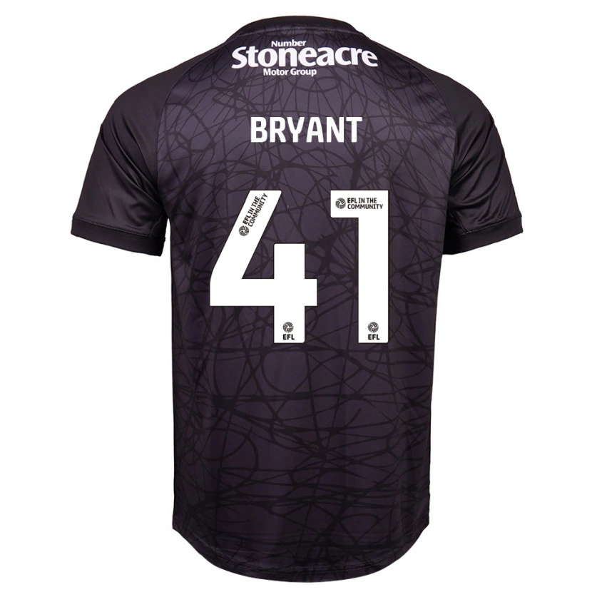 Danxen Børn Jacob Bryant #41 Sort Hvid Målmandstrøje 2025/26 Trøje T-shirt