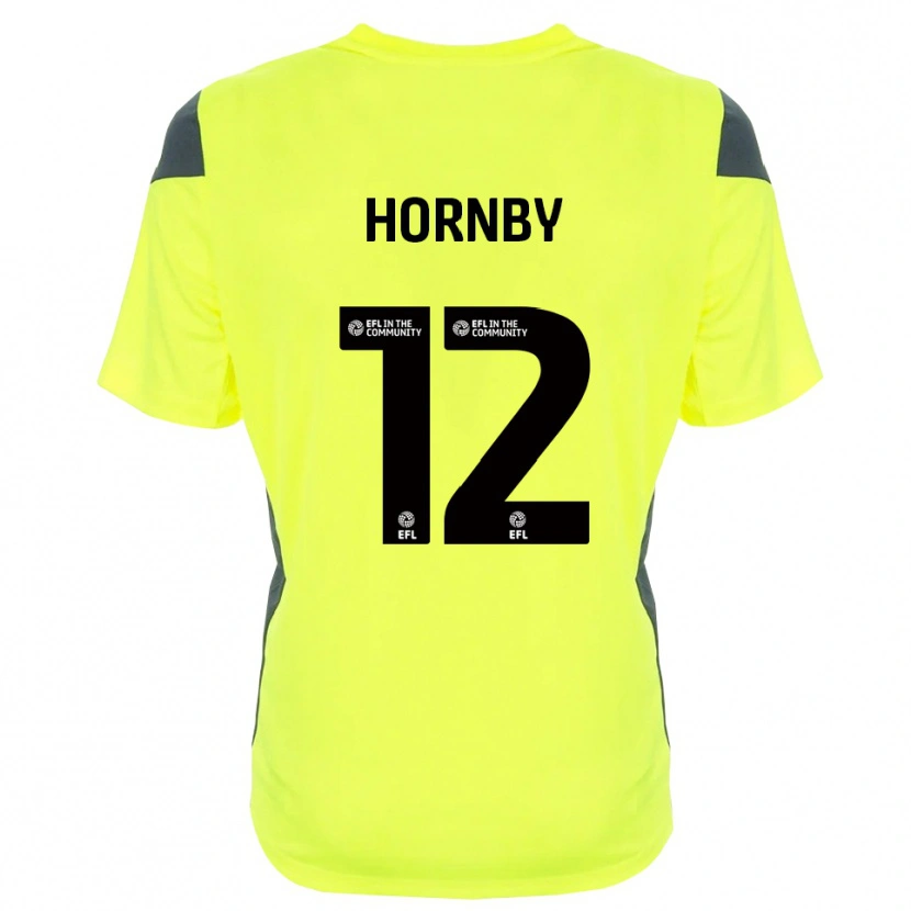 Danxen Børn Sam Hornby #12 Fluorescerende Grøn Sort Målmandstrøje 2025/26 Trøje T-shirt