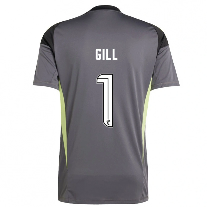 Danxen Børn Marcus Gill #1 Grå Hvid Målmandstrøje 2025/26 Trøje T-shirt