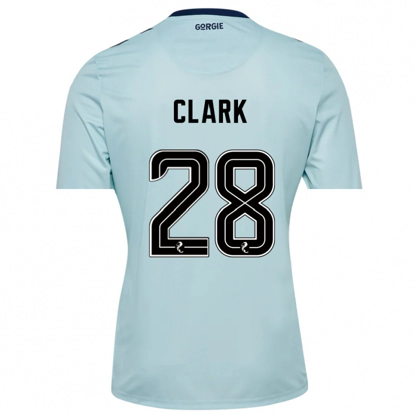 Danxen Børn Zander Clark #28 Lys Blå Sort Målmandstrøje 2025/26 Trøje T-shirt