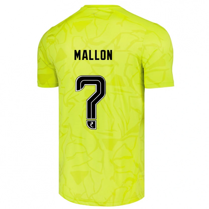 Danxen Børn Ryan Mallon #0 Gul Sort Målmandstrøje 2025/26 Trøje T-shirt