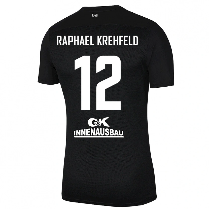 Danxen Børn Luca Raphael Krehfeld #12 Sort Hvid Målmandstrøje 2025/26 Trøje T-shirt