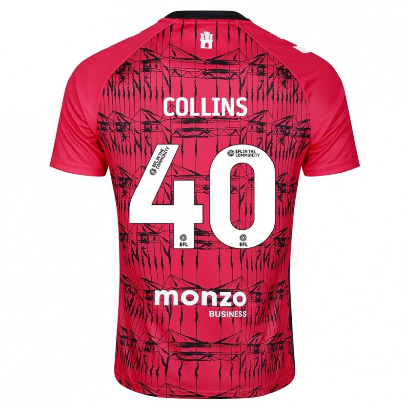 Danxen Børn Brad Collins #40 Rød Hvid Målmandstrøje 2025/26 Trøje T-shirt