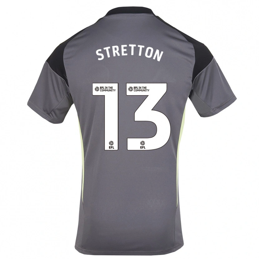 Danxen Børn Leo Stretton #13 Grå Hvid Målmandstrøje 2025/26 Trøje T-shirt