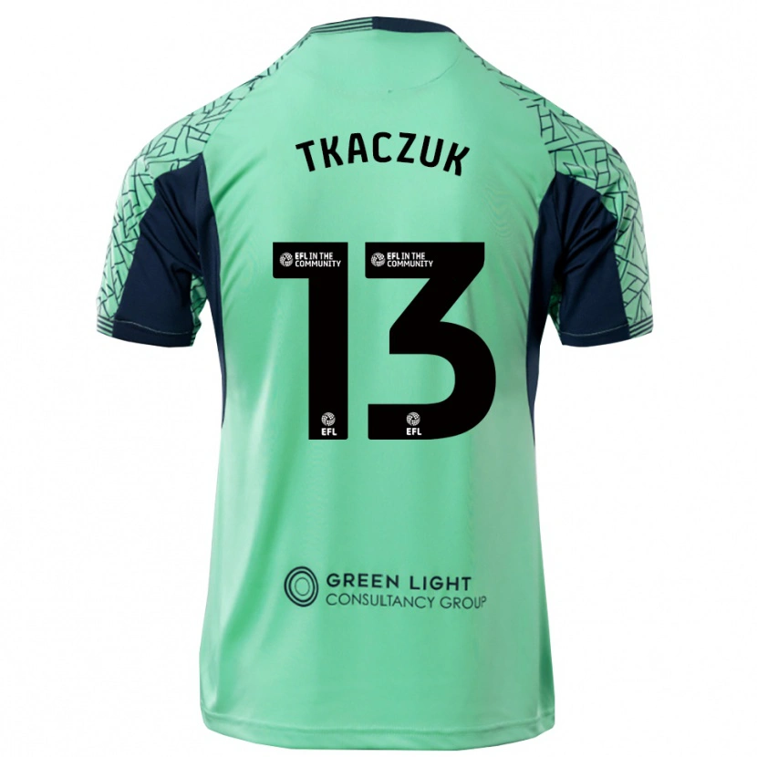 Danxen Børn Nikodem Tkaczuk #13 Aqua Sort Målmandstrøje 2025/26 Trøje T-shirt