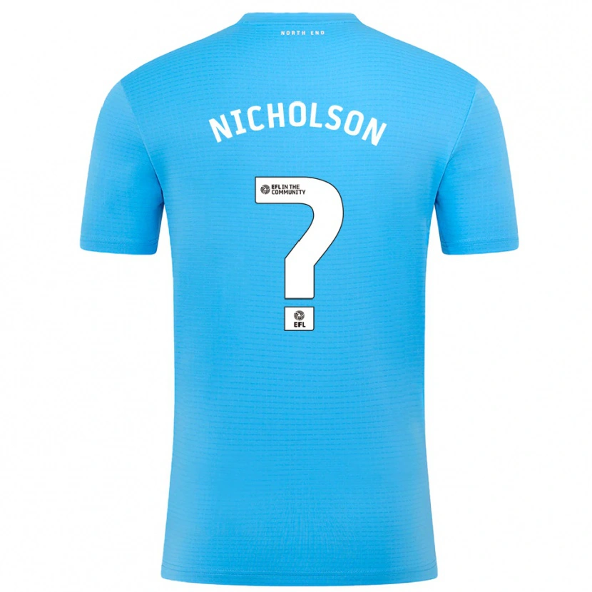 Danxen Børn Joseph Nicholson #0 Blå Hvid Målmandstrøje 2025/26 Trøje T-shirt