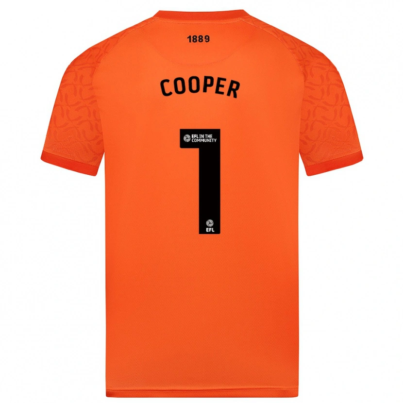 Danxen Børn Michael Cooper #1 Orange Sort Målmandstrøje 2025/26 Trøje T-shirt