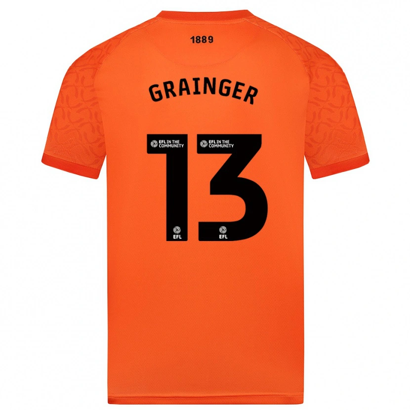 Danxen Børn Benjamin Grainger #13 Orange Sort Målmandstrøje 2025/26 Trøje T-shirt