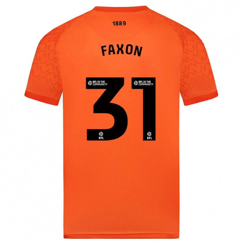Danxen Børn Luke Faxon #31 Orange Sort Målmandstrøje 2025/26 Trøje T-shirt