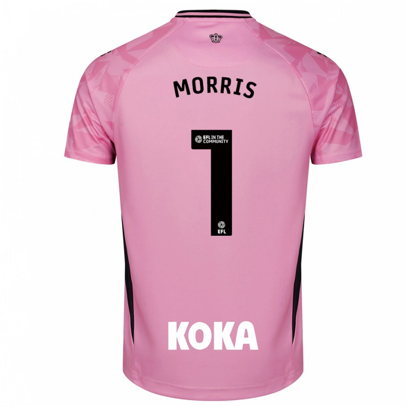 Danxen Børn Sam Morris #1 Lys Pink Sort Målmandstrøje 2025/26 Trøje T-shirt