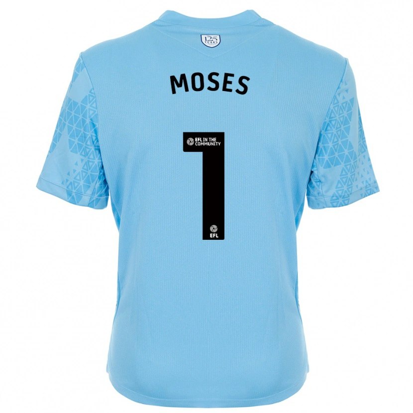 Danxen Børn Maxwell Moses #1 Skyblå Sort Målmandstrøje 2025/26 Trøje T-shirt