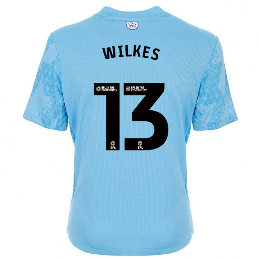 Danxen Børn Liam Wilkes #13 Skyblå Sort Målmandstrøje 2025/26 Trøje T-shirt