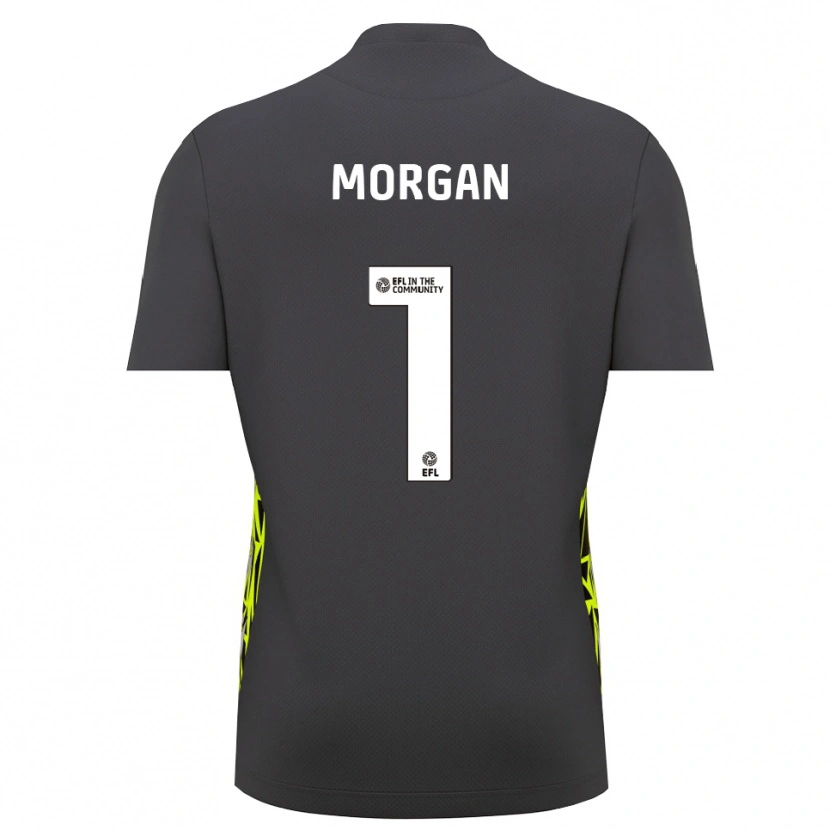 Danxen Børn Delyth Morgan #1 Grå Skovgrøn Målmandstrøje 2025/26 Trøje T-shirt
