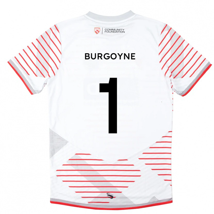 Danxen Børn Harry Burgoyne #1 Hvid Rød Målmandstrøje 2025/26 Trøje T-shirt