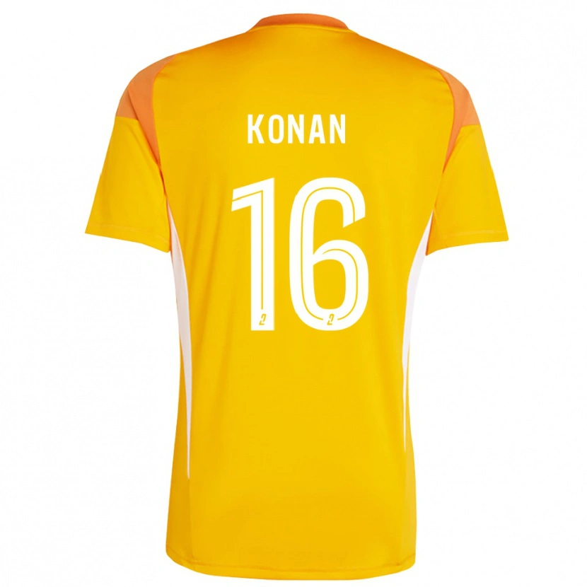Danxen Børn Yvann Konan #16 Orange Rød Målmandstrøje 2025/26 Trøje T-shirt