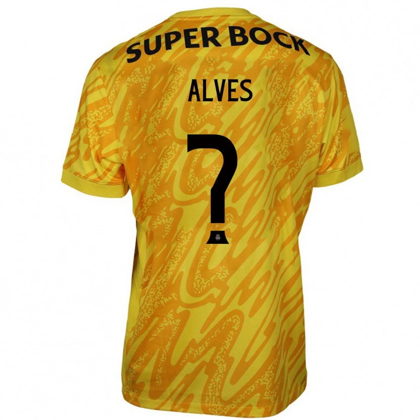 Danxen Børn Guilherme Alves #0 Gul Orange Målmandstrøje 2025/26 Trøje T-shirt