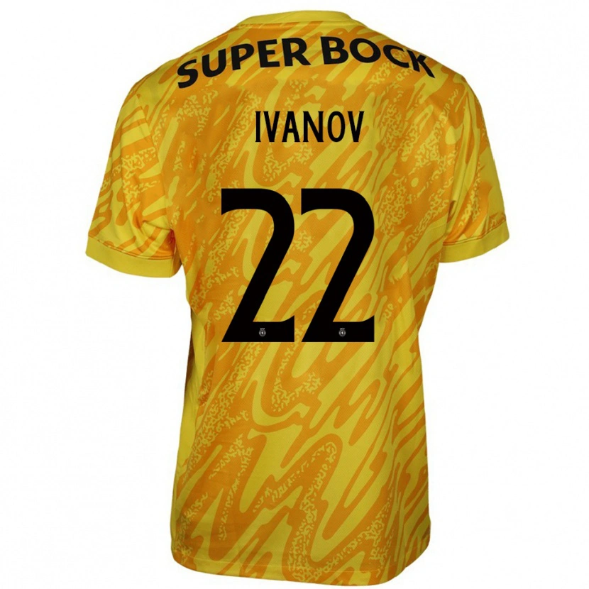 Danxen Børn David Ivanov #22 Gul Orange Målmandstrøje 2025/26 Trøje T-shirt