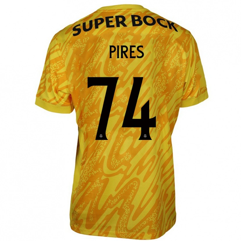 Danxen Børn Guilherme Pires #74 Gul Orange Målmandstrøje 2025/26 Trøje T-shirt