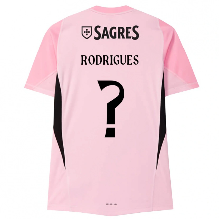 Danxen Børn Miguel Rodrigues #0 Pink Sort Målmandstrøje 2025/26 Trøje T-shirt