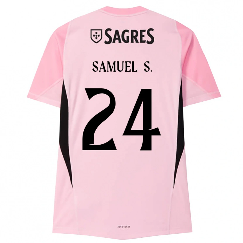 Danxen Børn Samuel Soares #24 Pink Sort Målmandstrøje 2025/26 Trøje T-shirt