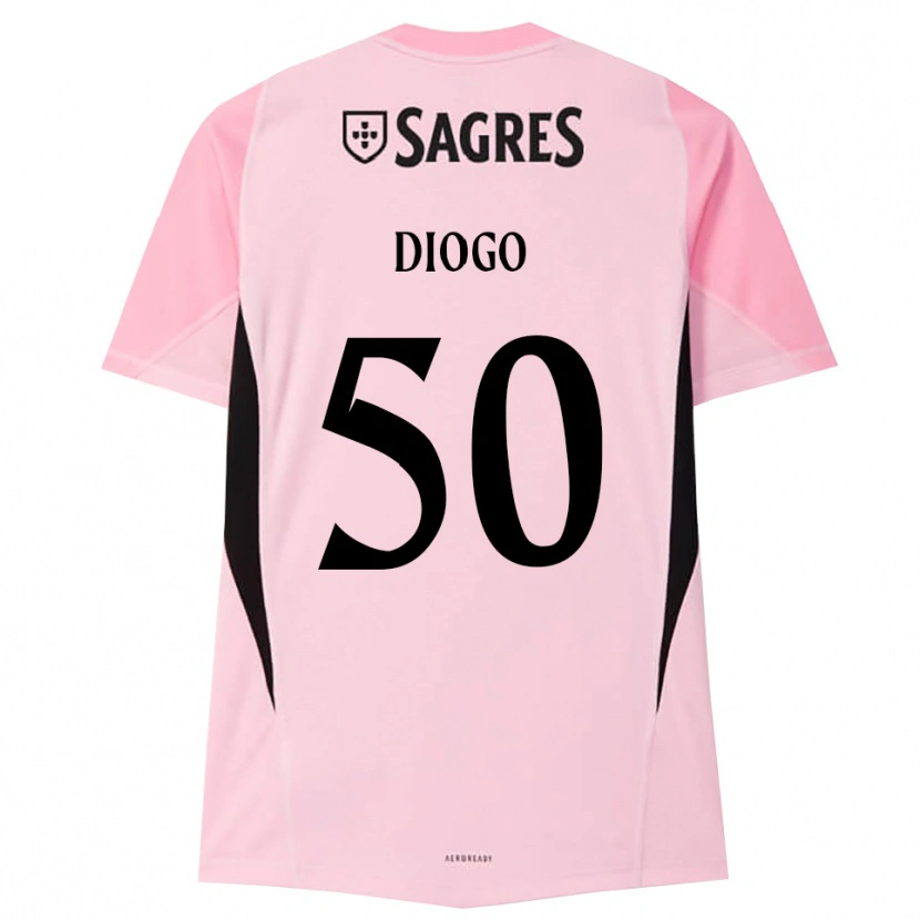 Danxen Børn Diogo Ferreira #50 Pink Sort Målmandstrøje 2025/26 Trøje T-shirt