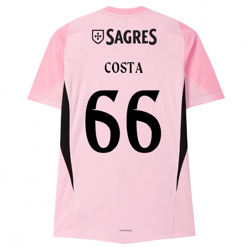 Danxen Børn Rute Costa #66 Pink Sort Målmandstrøje 2025/26 Trøje T-shirt