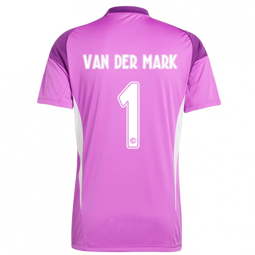 Danxen Børn Jesper van der Mark #1 Lyse Lilla Hvid Målmandstrøje 2025/26 Trøje T-shirt