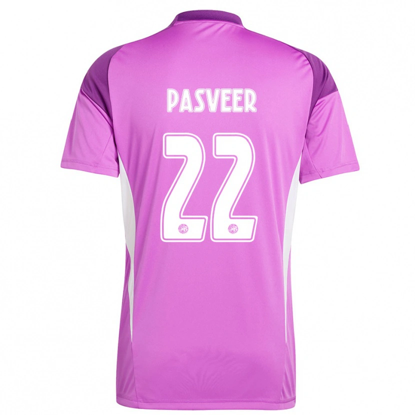 Danxen Børn Remko Pasveer #22 Lyse Lilla Hvid Målmandstrøje 2025/26 Trøje T-shirt