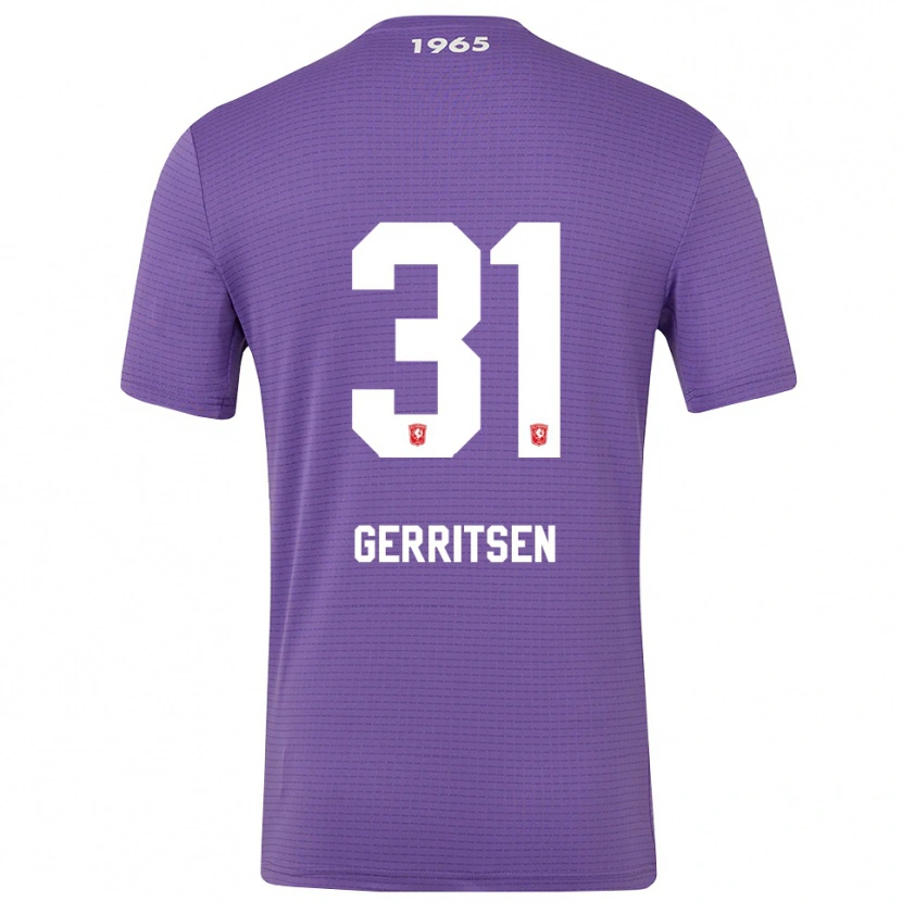 Danxen Børn Yannick Gerritsen #31 Medium Lilla Målmandstrøje 2025/26 Trøje T-shirt