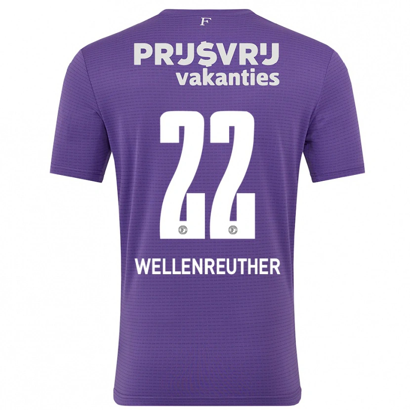 Danxen Børn Timon Wellenreuther #22 Lilla Hvid Målmandstrøje 2025/26 Trøje T-shirt