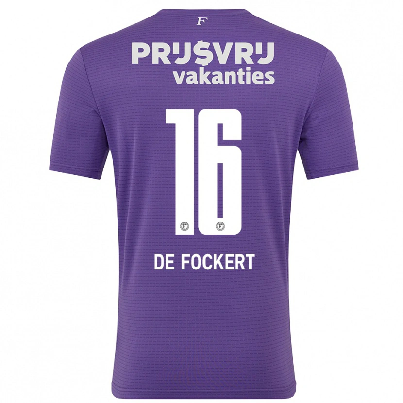 Danxen Børn Maarten de Fockert #16 Lilla Hvid Målmandstrøje 2025/26 Trøje T-shirt