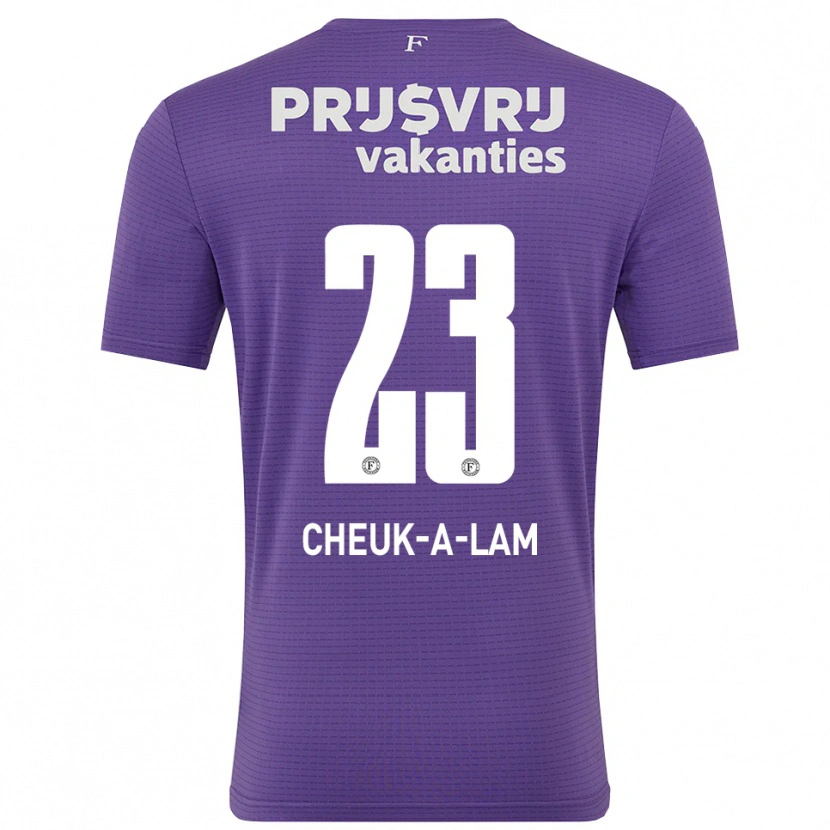 Danxen Børn Lee-Quincy Cheuk-A-Lam #23 Lilla Hvid Målmandstrøje 2025/26 Trøje T-shirt