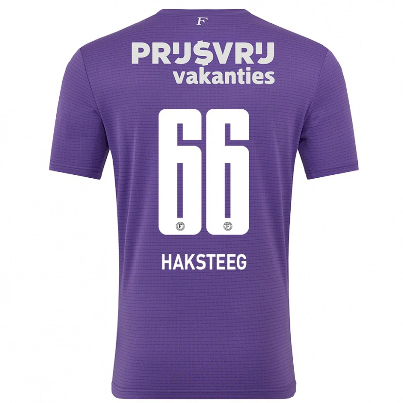 Danxen Børn Tim Haksteeg #66 Lilla Hvid Målmandstrøje 2025/26 Trøje T-shirt