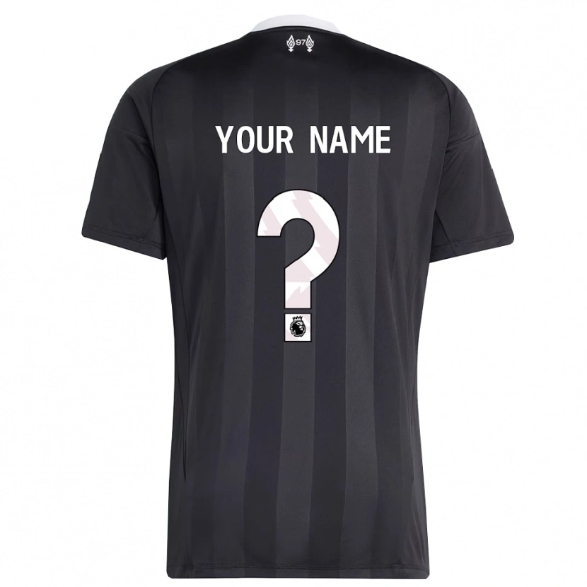 Danxen Børn Liverpool FC Sort Hvid Målmandstrøje 2025/26 Trøje T-shirt