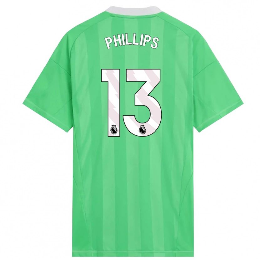 Danxen Børn Charlie Phillips #13 Lysegrøn Hvid Målmandstrøje 2025/26 Trøje T-shirt